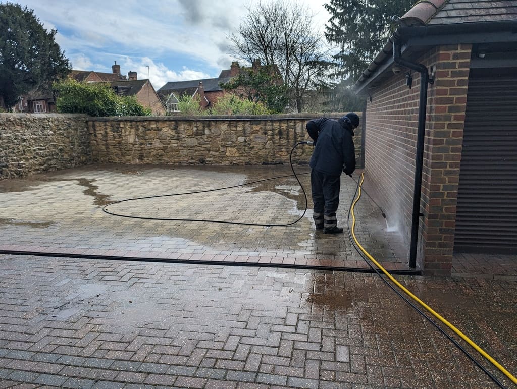 Haddenham Driveway Gets Full Power Wash Pro Pressure Washing Services