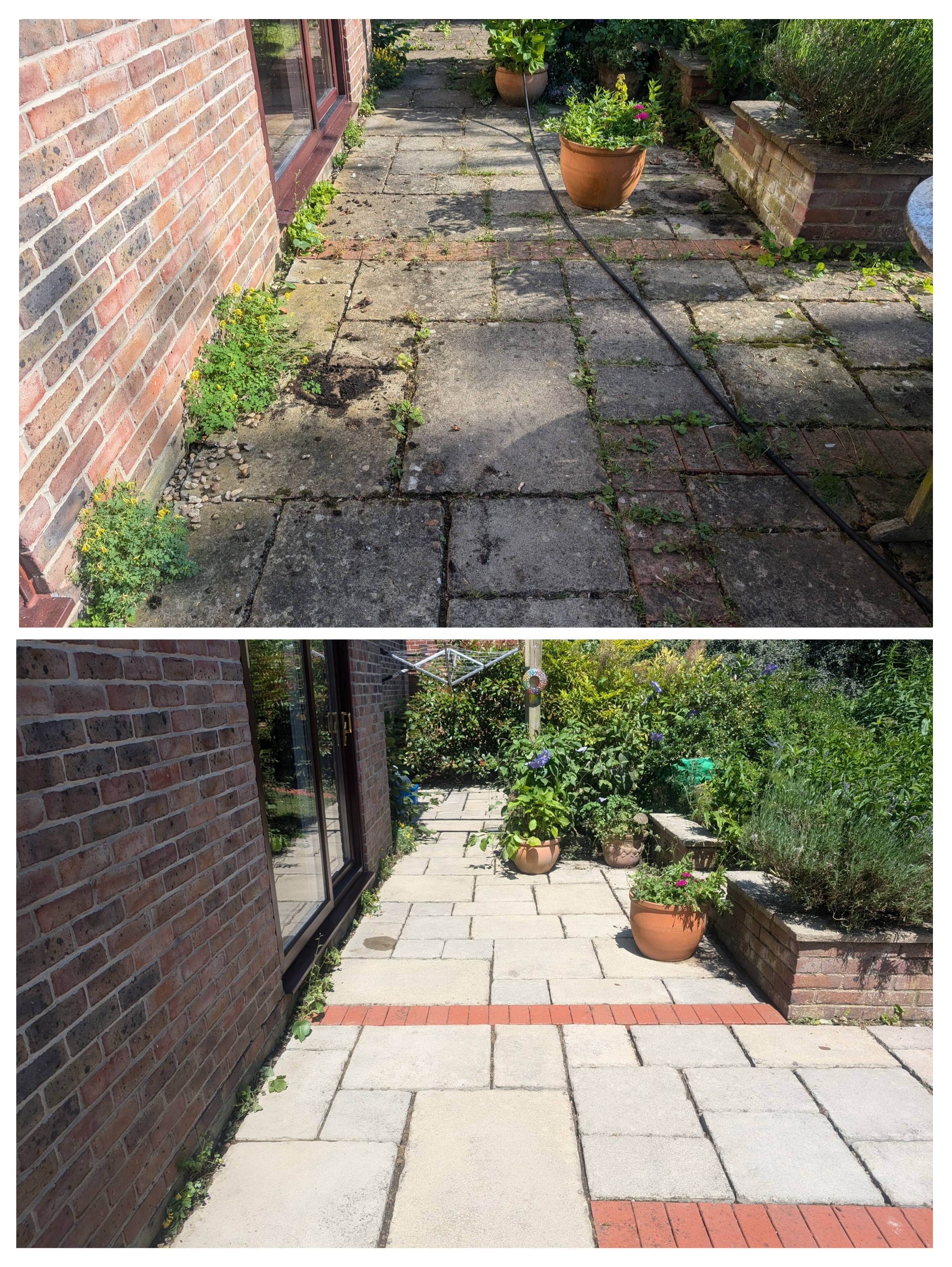 Patio cleaning & pressure washing service transformation in Thame 