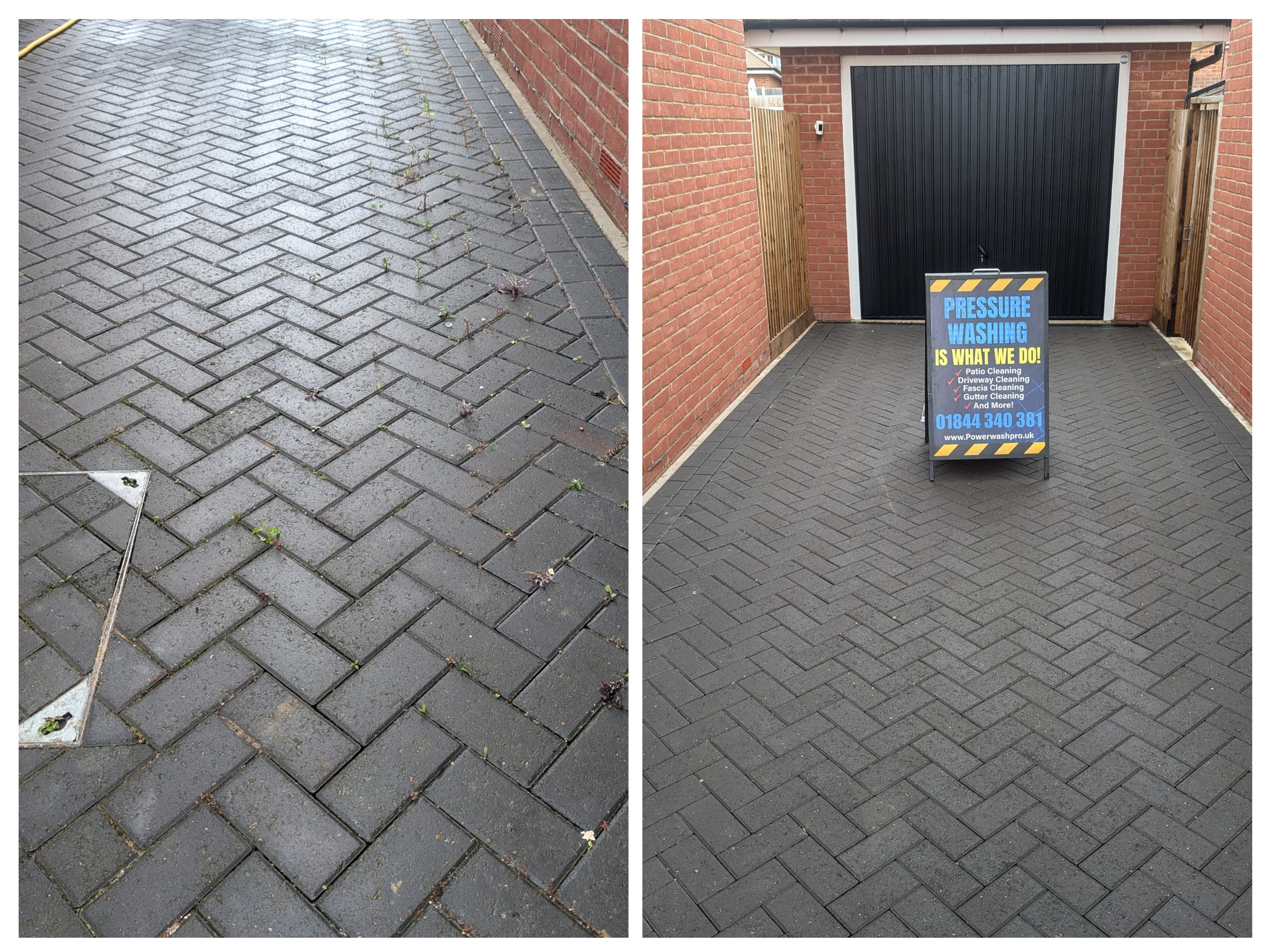 Pressure Washing Services Makeover for Marlow Driveway